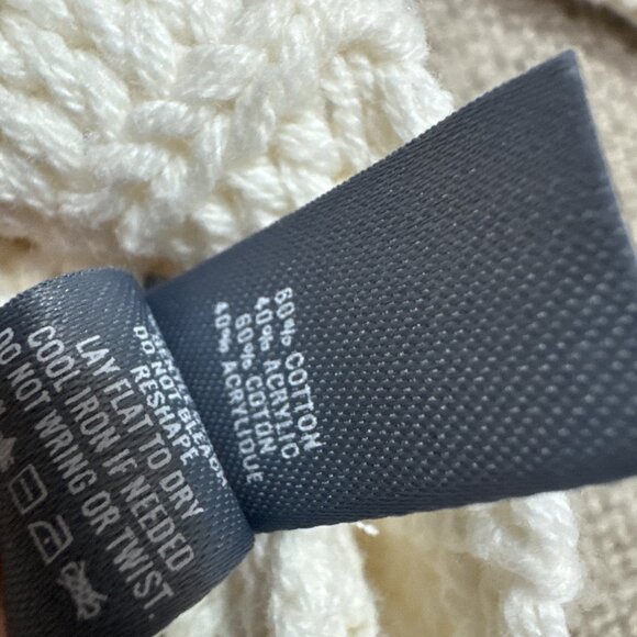 Aerie Sweater Ivory Blue Long Sleeve Pullover Women’s Size Small - Picture 8 of 12